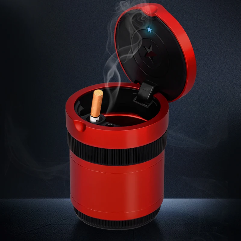 

Car Ashtray with LED Light Cigar Cigarette Storage Container Smoking Cup Holder Interior Accessories for Tesla Model 3/X/S