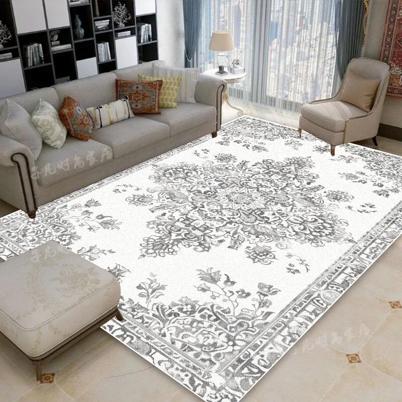 Persian Luxury Tradition Living Room Carpets Fancy Home Decoration Large Area Soft Rugs Washable Non-slip Lounge Room Door Mats