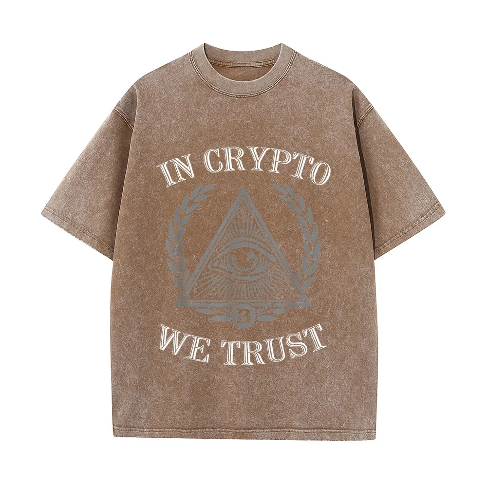 In Crypto We Trust Shirt Bitcoin Cryptocurrency T-Shirt Marcas De Lujo Готическая T Man Urban Casual 100 Cotton Tee Summer Top