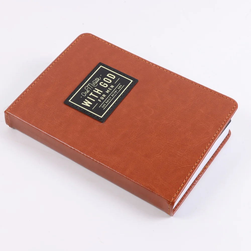 Satu Menit dengan Tuhan untuk Pria 365 Renungan, Flexcover Kulit Imitasi Coklat, Hadiah Ideal untuk Ayah, Suami, Pendeta