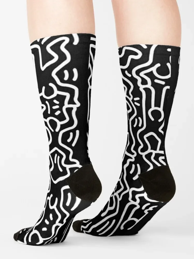 Haring Black Socks shoes christmass gift Socks For Men Women\'s