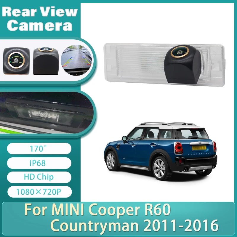 HD 1080×720 Golden Fisheye Rear View Camera For MINI Cooper R60 Countryman 2011-2016 Car Vehicle Reverse Parking Accessories
