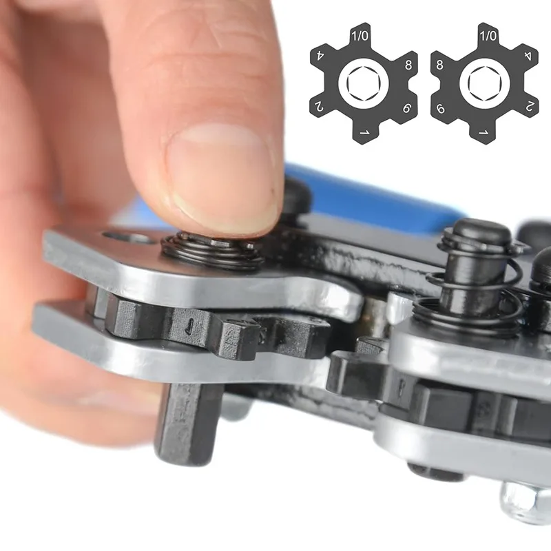 Alicates de prensado de conector SC de 6-50 mm2 para conectores no aislados, herramienta de prensado de terminales de tubo de cobre