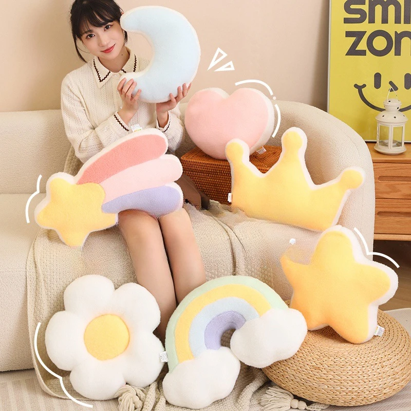 Peluche Ins Wind Rainbow Cloud Pillow Cute Sleeping Sofa Car Cushion soggiorno Bed Pillow Multi Style Baby Plush