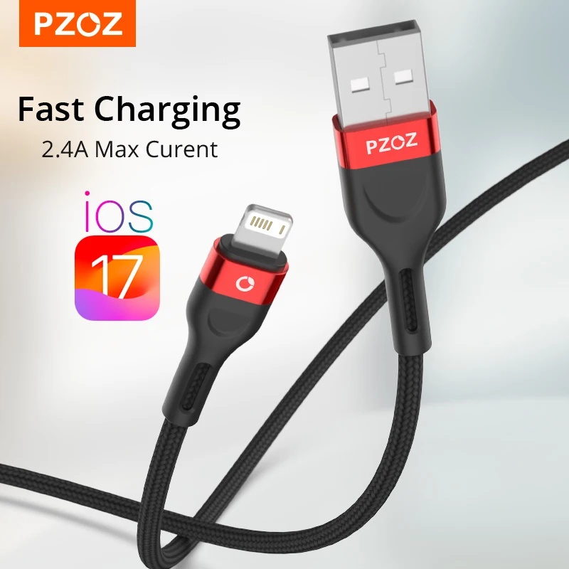 PZOZ USB Cable For iPhone 14 13 12 11 Pro Max  SE X XS 8 7 6 6s Plus 5 5S iPad Air Pro Mini 5 For ipad iPhone Fast Charger Cable