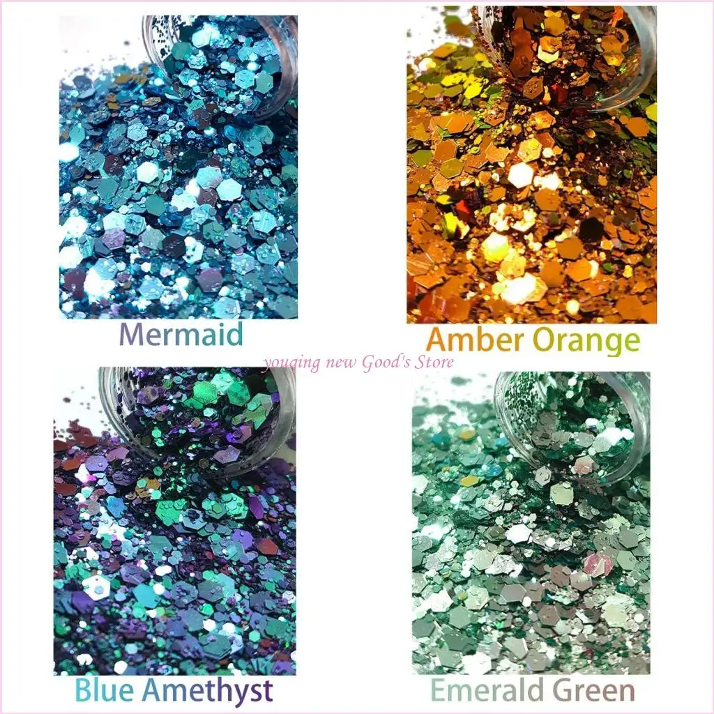 

57QA 12 Colors Cosmetic Festival Chunky Glitters Sequins Sequins