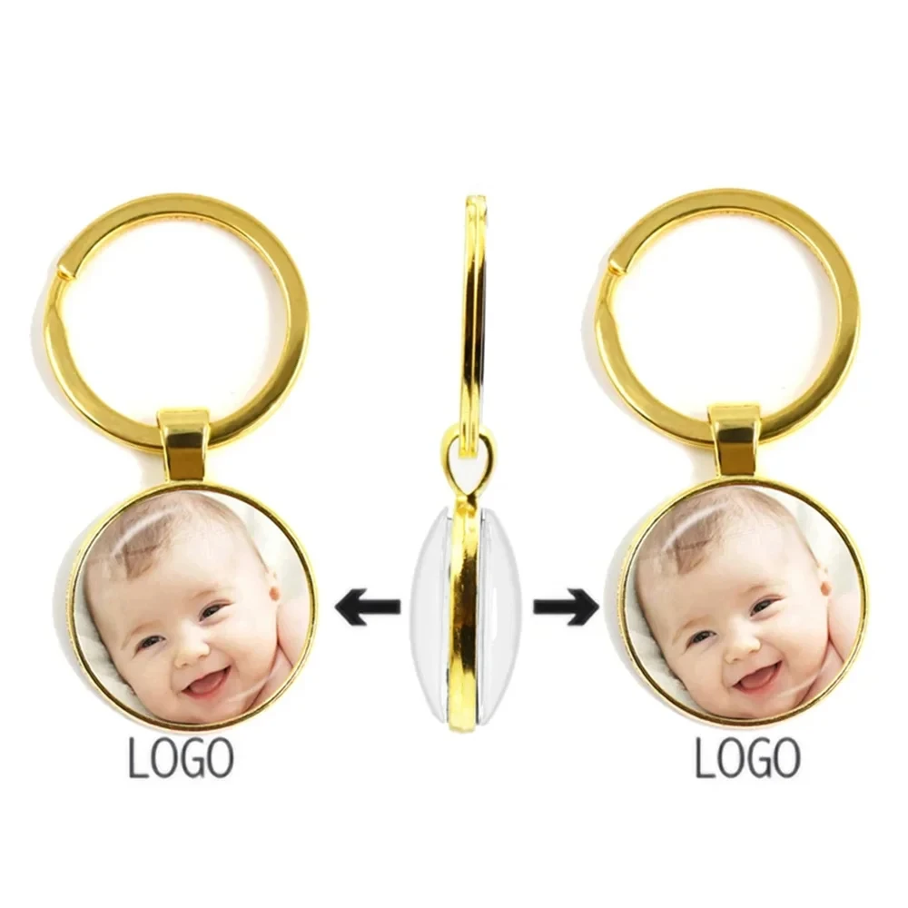 Personalized Custom Double Side Keychain Mum Dad Baby Children Grandpa Parents Angel Key Ring For Family Anniversary Gift