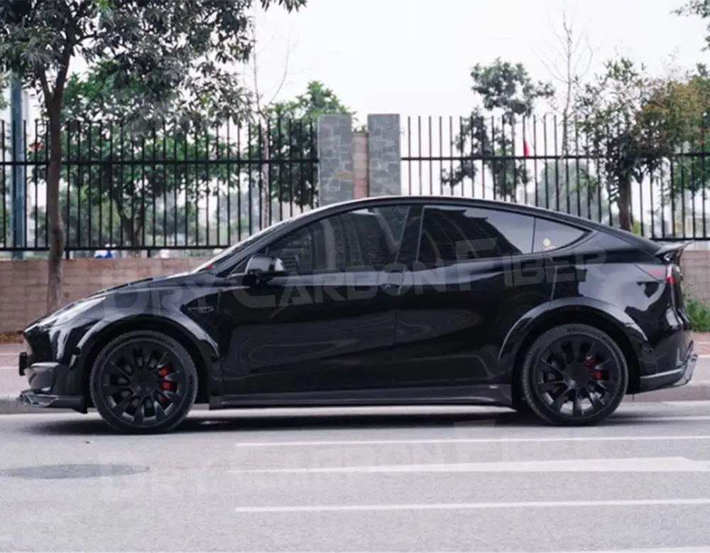 

JCYECF Car Side Fender Flares Mudguards Covers Trims Car Fender Extension Wheel Eyebrow Protector Arch Trim For Tesla Model Y