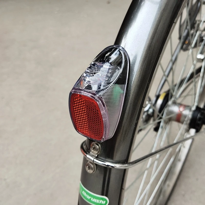 Royi Store Japan Yamada Commuter Bicycle Tail Light Vibration Induction Solar Charging Fender Light Cat Eye Tail Light LED