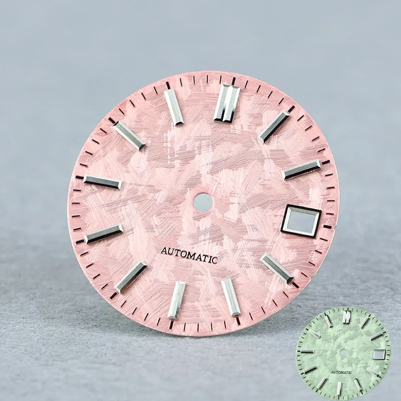 

Watch Parts 28.5mm GS Sakura Style Sterile Watch Dial Silver Marks Date Window Suitable For NH35/36/4R Movement
