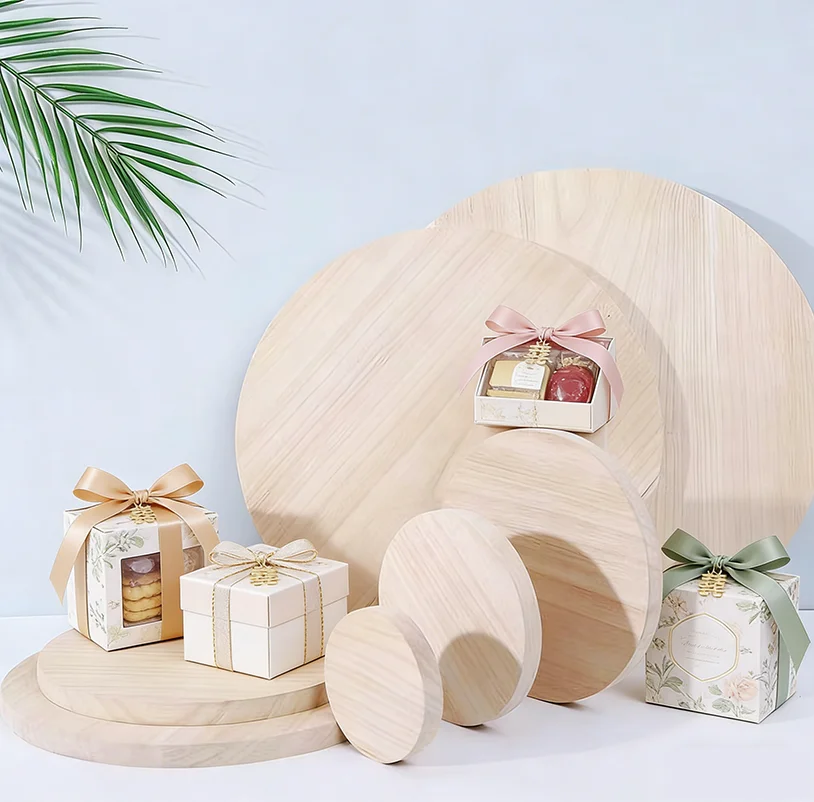 

Dia 50-500mm Unfinished Solid Wood Round Wooden Board Blank Wooden Circles For DIY Painting/Craft/Engraving/Wedding Ornaments