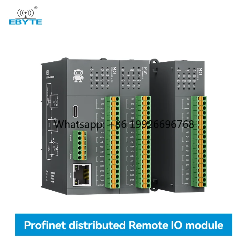 Ebyte ODM M31 PN Profinet Distributed Remote IO Module 4DI+4DO+4AI/8DI(NPN PNP) 8DO Digital Analog PN Communication Acquisition