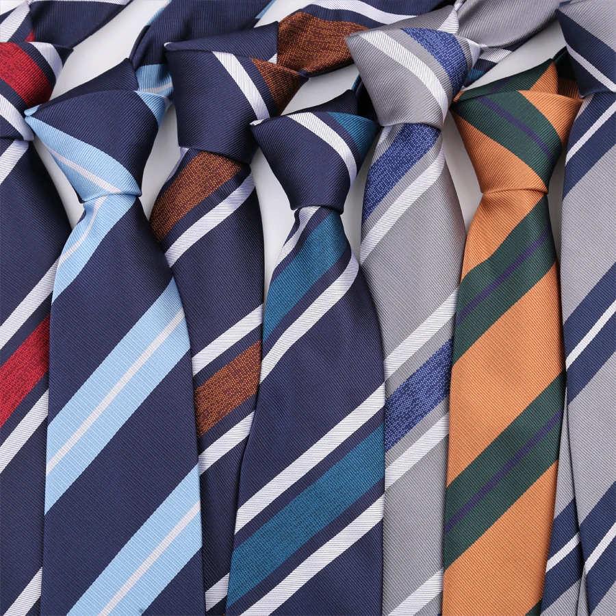 Luxus Streifen Krawatten Für Mann 8CM Herren Krawatte Krawatte Bräutigam Jacquard Gewebte Krawatte Für Den Täglichen Verschleiß Business hochzeit Party Zubehör