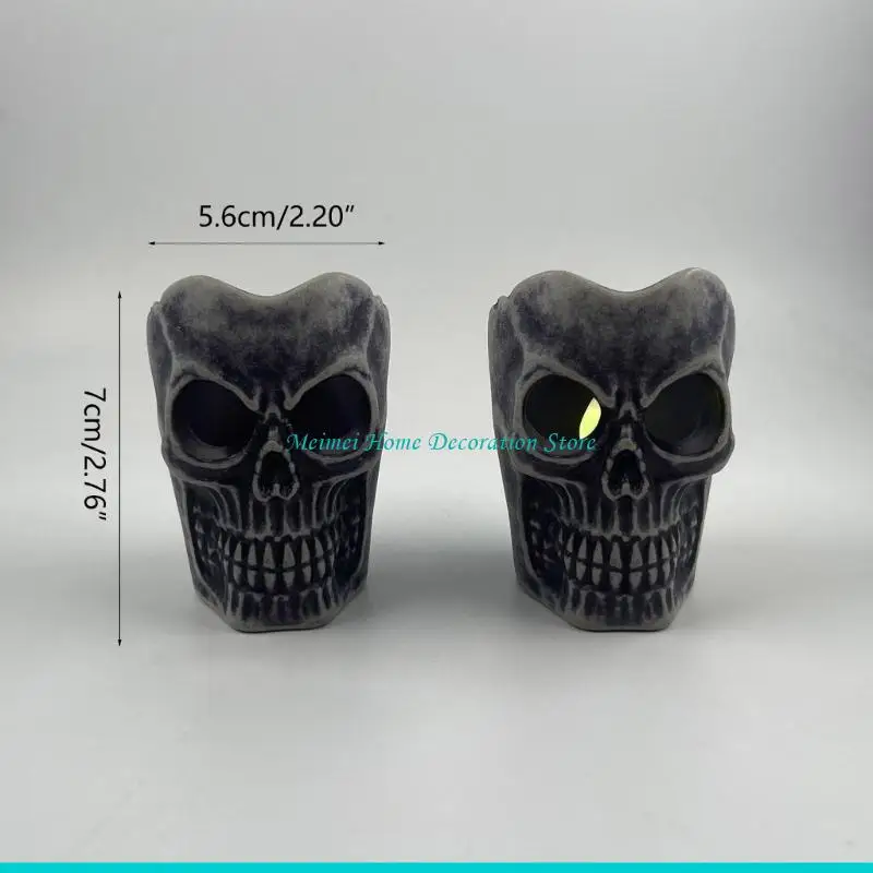 H7BF 12PCS Halloween Skull Head LED LED LID LIGHT LIGHT LIGH