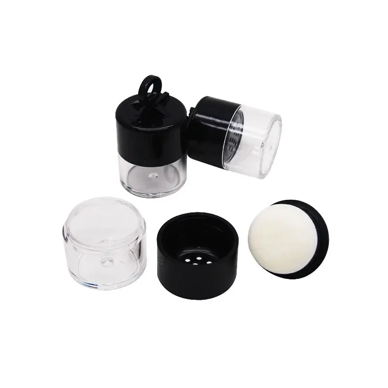 

7g Mushroom Shape Beauty And Health Loose Powder Empty Box Mini Portable Empty Makeup Powder Container with Flocking Puff