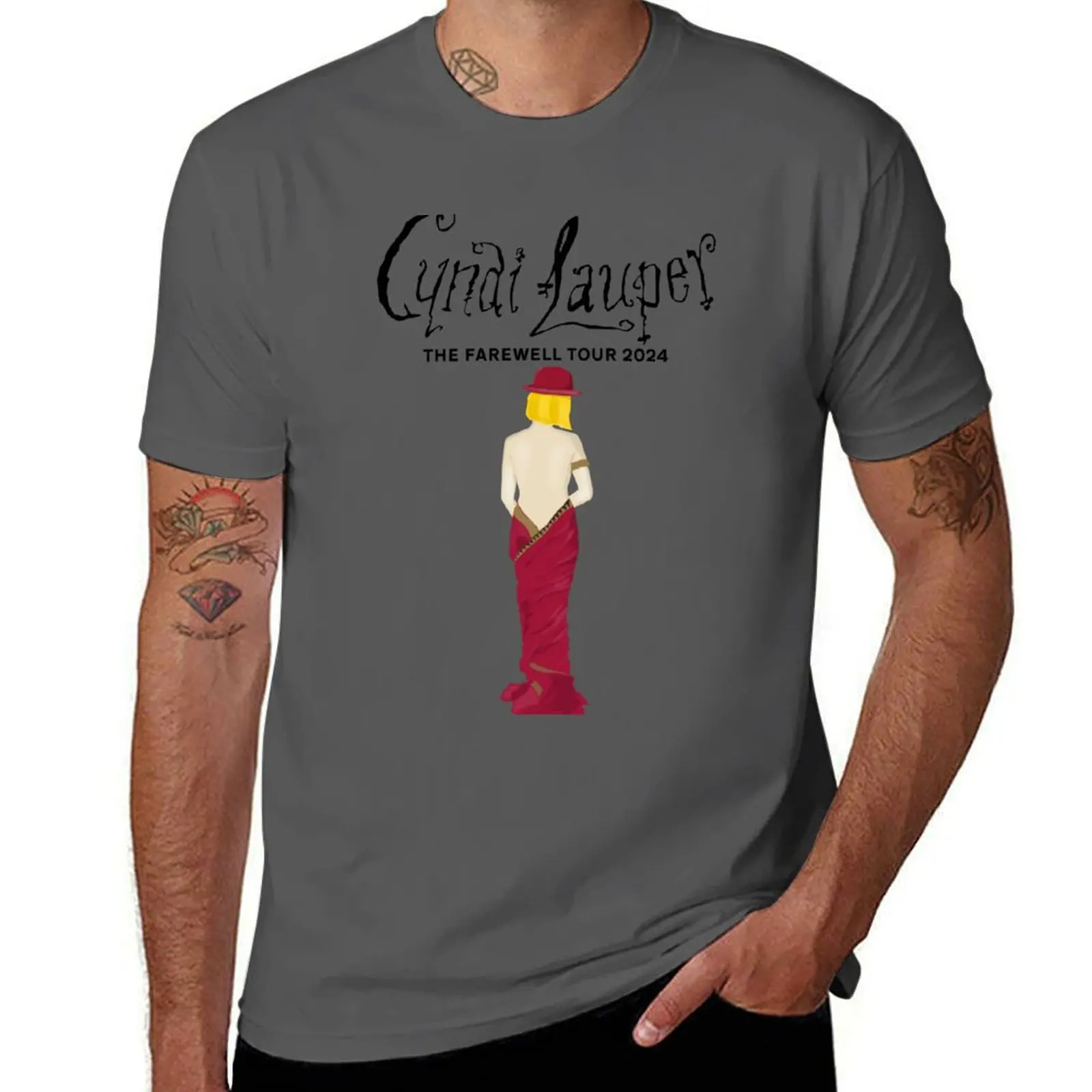 

Cyndi Lauper The Farewell Tour 2024 T-Shirt man t shirt cotton man t shirt graphic men t shirt cotton 100% T-Shirt