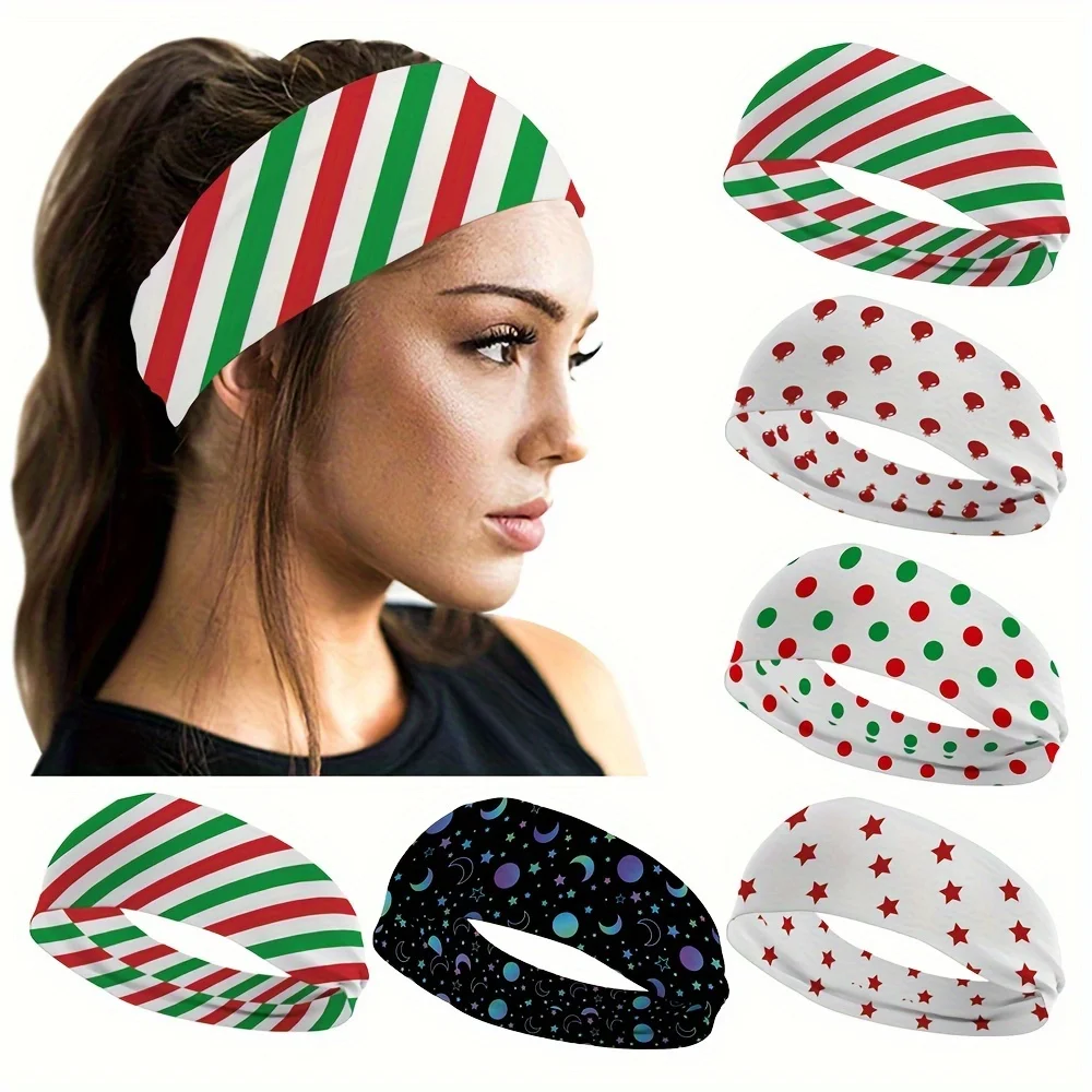 Elegant Star Moon Pattern Headband - Breathable, Sweat-Wicking Yoga Hairband for Women | Vintage Style Fashion Accessory