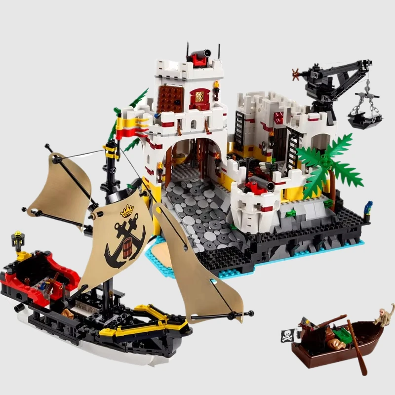 FIT 10320 Medieval Pirates Series Eldorado Fortress Fortress Pirate Barracuda Bay Modular Building Blocks DIY Bricks Toy Gifts