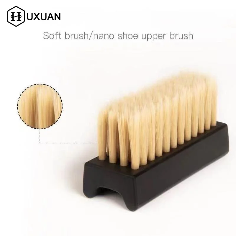 1 Pair Of Nylon Shoe Brushes, With Soft And Hard Bristles Suitable
