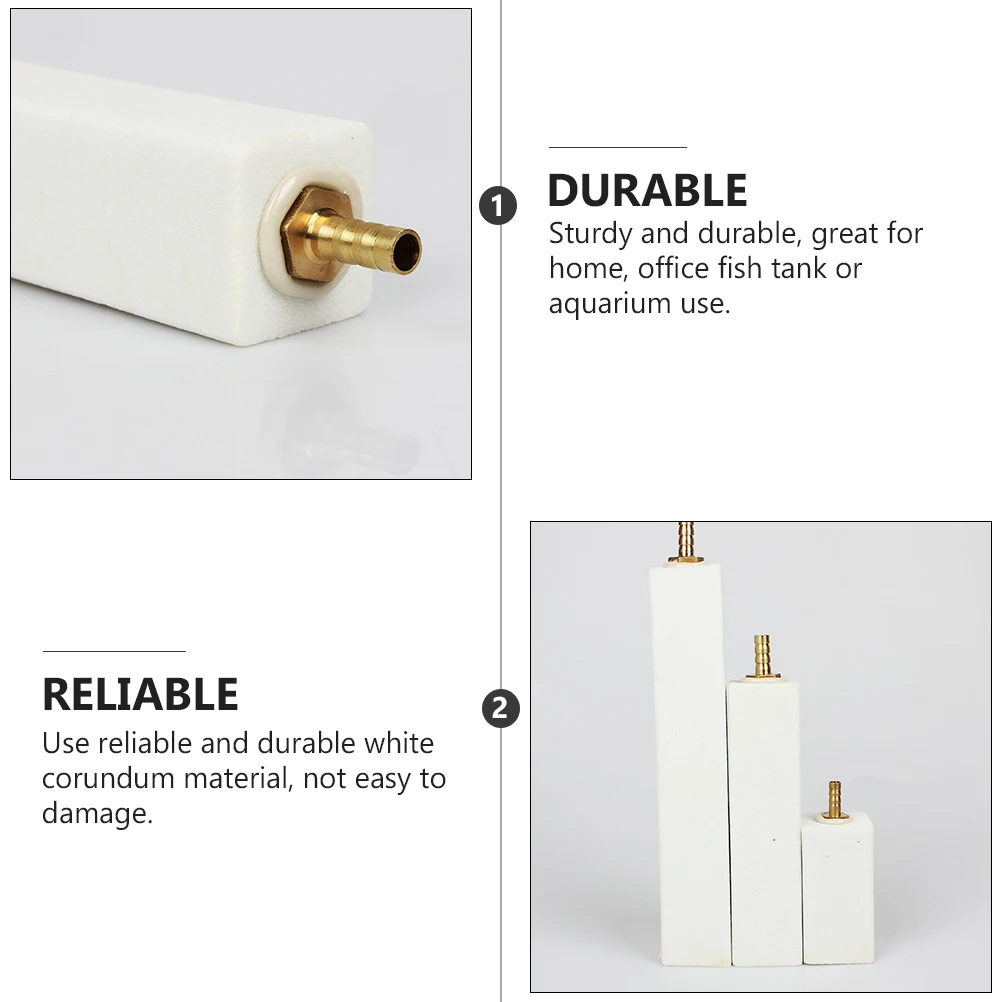 

2PCS Square White Air Stone for Aquarium Fish Tank Oxygen Diffuser Ultra Fine Bubbles Sturdy Durable Smooth Surface