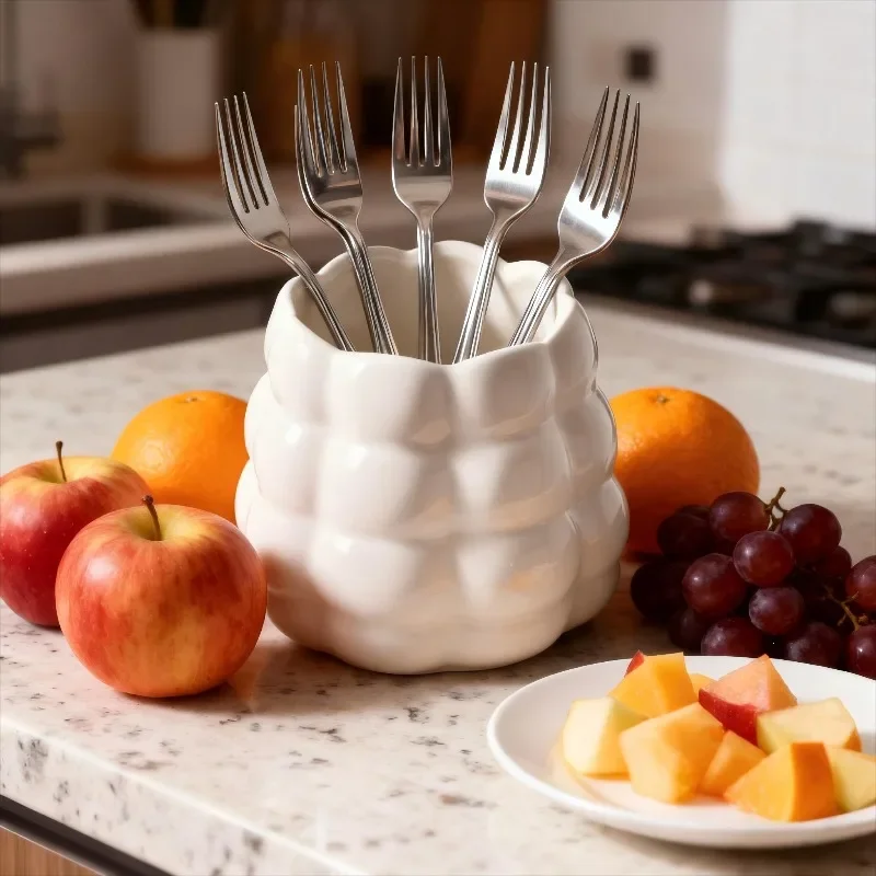 Bubble Ceramic Storage Bucket Multi-Purpose Organizer Jar Desk Organizer Remote Control Cosmetic Pen Kitchen Holder Flowerpot
