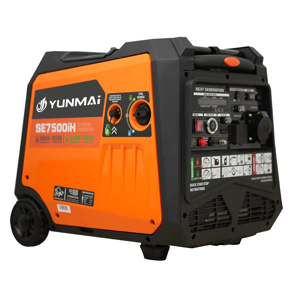 

Dual fuel 2024 New Silent Portable 220V 50/60HZ 6.5kva 6.5kw LPG Gasoline Inverter Generator SE7500iH