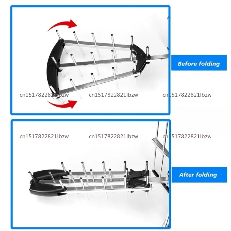 Tool Free Installation Foldable 150 Mile Long Range high definition TV Antenna Digital Antenna Amplification UHF VHF Outdoor hig