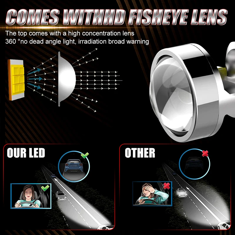 H4 H7 H11 LED المصابيح الأمامية العارض عدسة Canbus 6000K H8 H9 9005 HB3 9006 HB4 CSP رقائق مرحبا/منخفضة شعاع لسيارة دراجة نارية 12 فولت