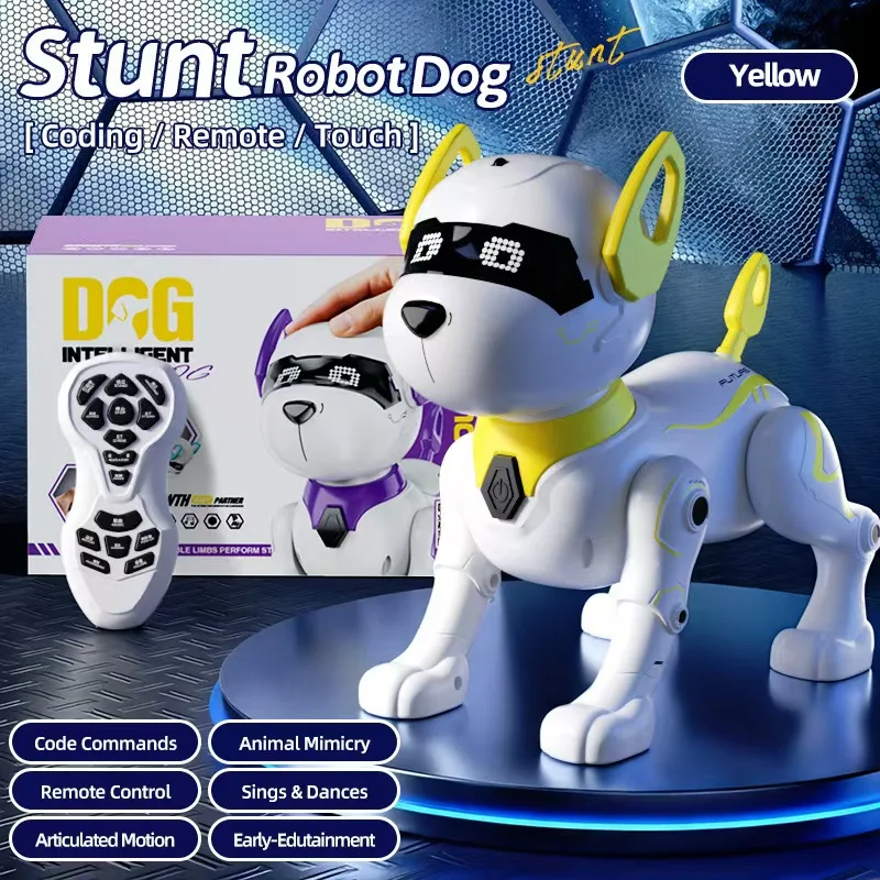 لعبة روبوت ذكية متعددة الوظائف للأطفال قابلة للبرمجة وجهاز تحكم عن بعد تعمل باللمس لعبة الحيوانات الأليفة الكهربائية التفاعلية. #6