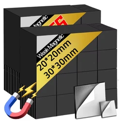 Square Magnetic Sheets Self Adhesive Magnets Soft Magnetic Sheet for Household Refrigerator Office Flexible Stickers