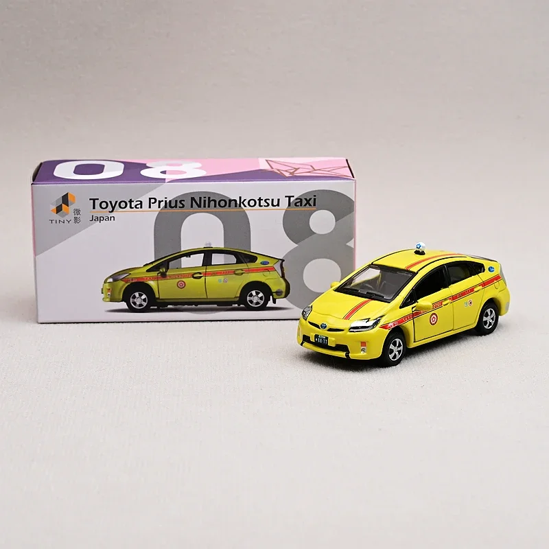 Mały model Toyota Prius Nihonkotsu Taxi ze stopu metalu, skala 1/64, zabawka, prezent