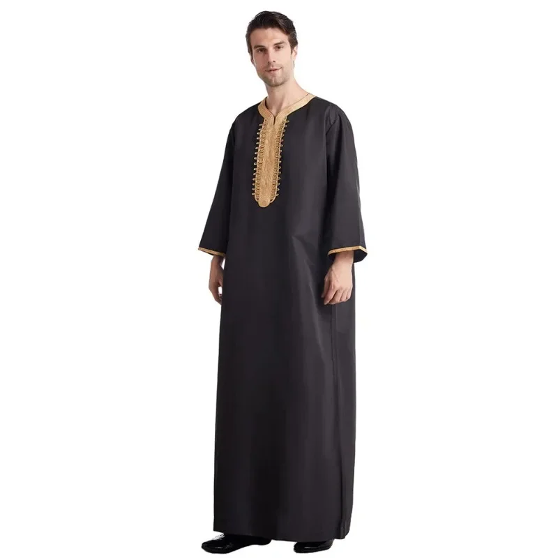 Middle East Muslim Men Jubba Thobe Saudi Arabic Thoub Islamic Ramadan Prayer Dress Dubai Turkey Kaftan Djellaba Dishdasha Robe