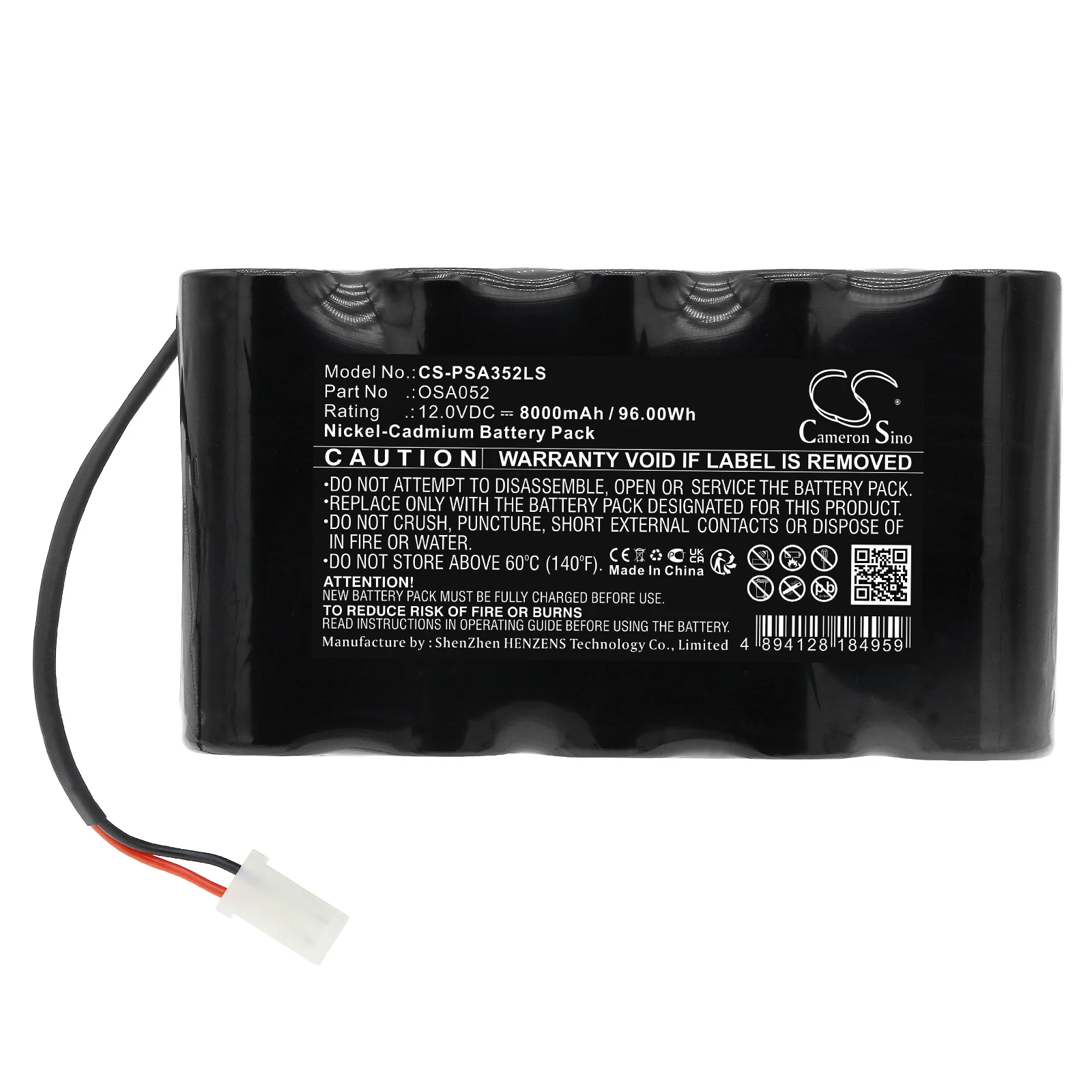 CS Replacement Battery For Powersonic A35241 OSA052 8000mAh / 96.00Wh Equipment, Survey, Test Charger