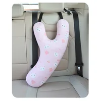 Almohada de viaje en forma de Y para niños, soporte ajustable para asiento de coche, tren de avión, sueño cómodo, diseño de punto de interrogación de tela duradera