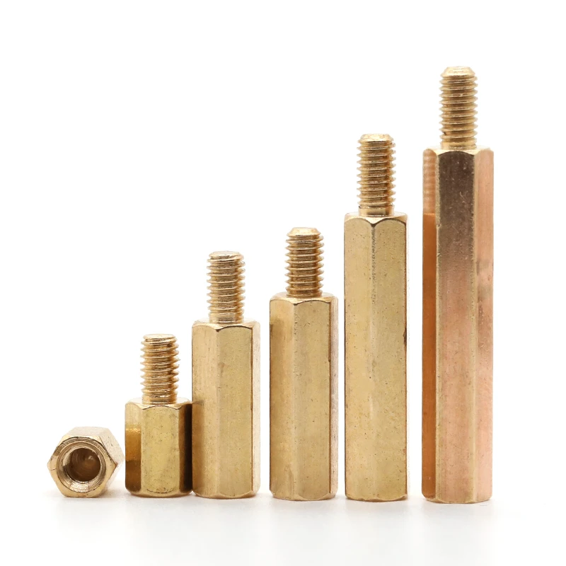 20Pcs M2.5/M3/M4 Brass Pillars Standoff Hex Round Single Cylinder Head/Hexagon pillar