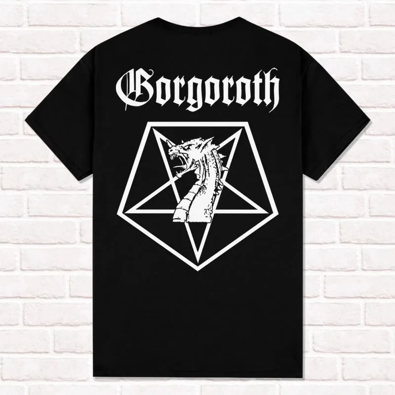 Gorgoroth تي شيرت قوات الشيطان العواصف 2025 صحيح النرويجية الأسود المعادن الصيف القطن الرجال النساء المحملة الشارع الشهير عادية العصرية