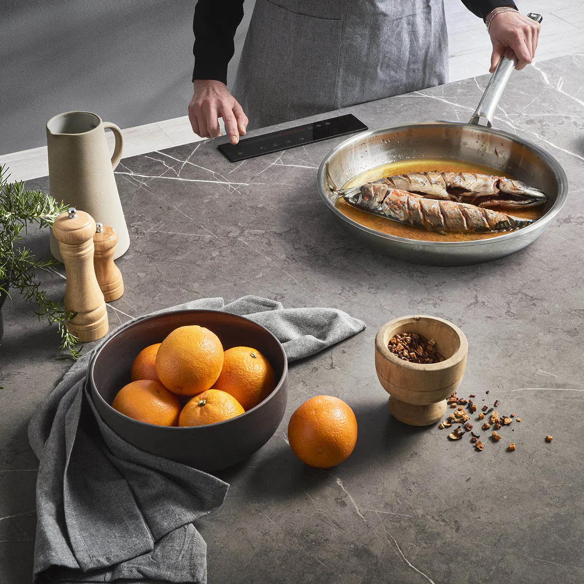 Commercial Hidden Induction Hob - Invisible Built-In for Granite/Ceramic Stovetop