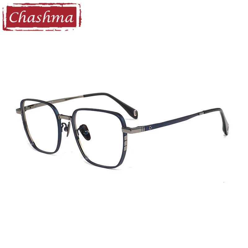 

Chashma Glasses Frame Men Pure Titanium Eyeglass Square Ultra Light Optical Glasses for Prescription Lenses Male Gafas