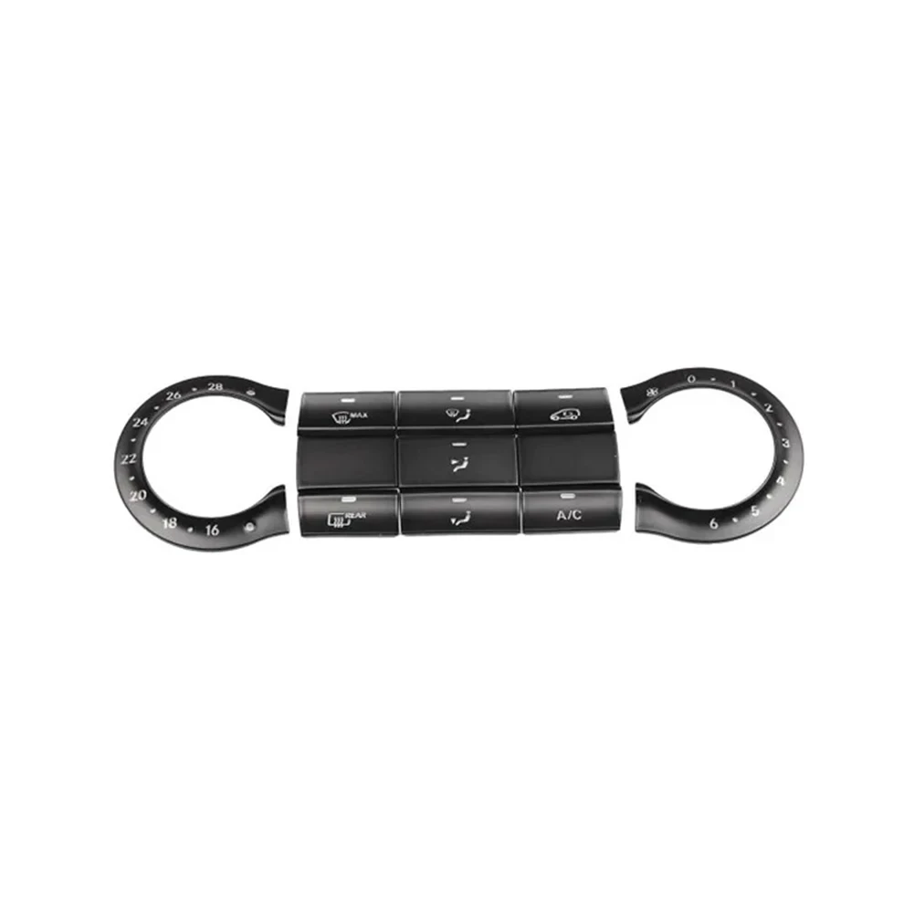 Autocollant de garniture de bouton de climatisation de console centrale de voiture, Mercedes Benz CLA, C117, GLA, Xacha, classe