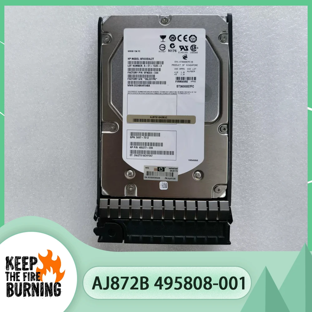

Для HP AJ872B 495808 -001 600 ГБ 15 тыс. FC 495277 -006 Жесткий диск для хранения