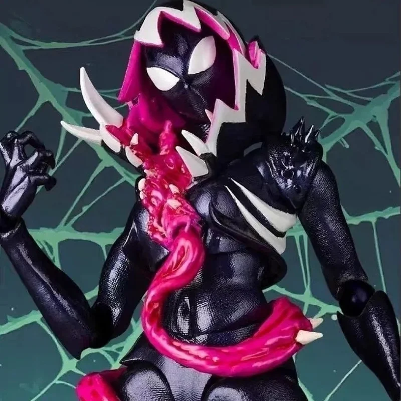 

Коллекционная фигурка KO Revoltech Amazing Yamaguchi Series: Человек-паук/Веном Гвен — Набор для декора рабочего стола — Игрушка для фанатов