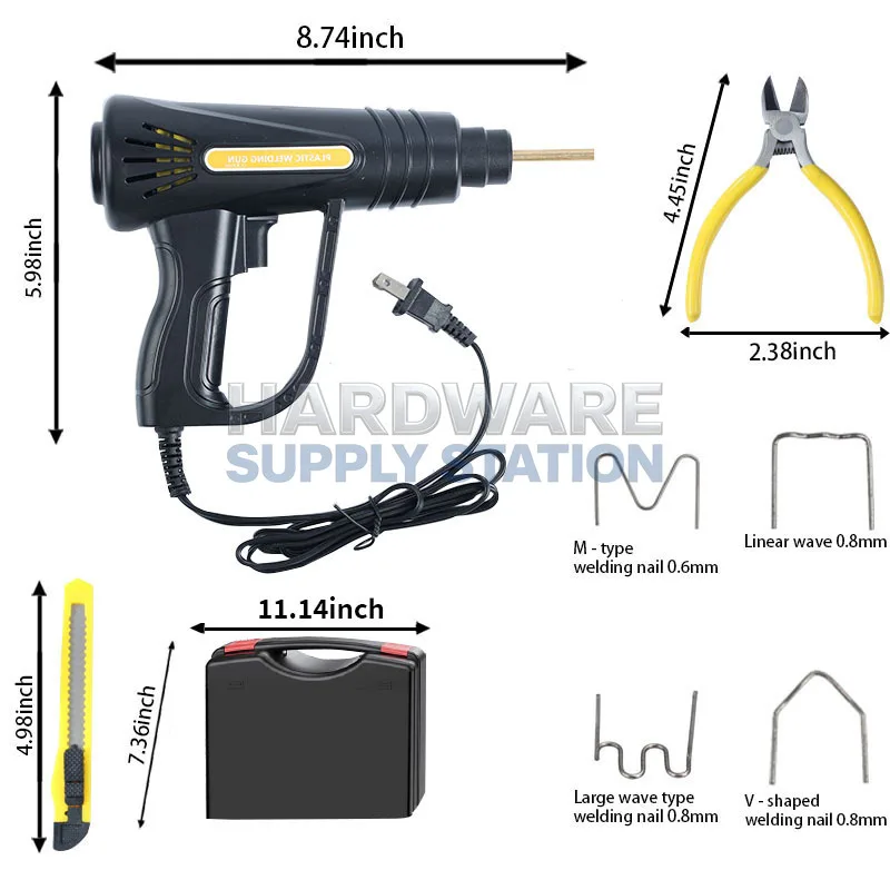 

Welding Plastic Welder Plastic Welding Gun 75W Automotive Bumper Plastic Repair Welding Machine