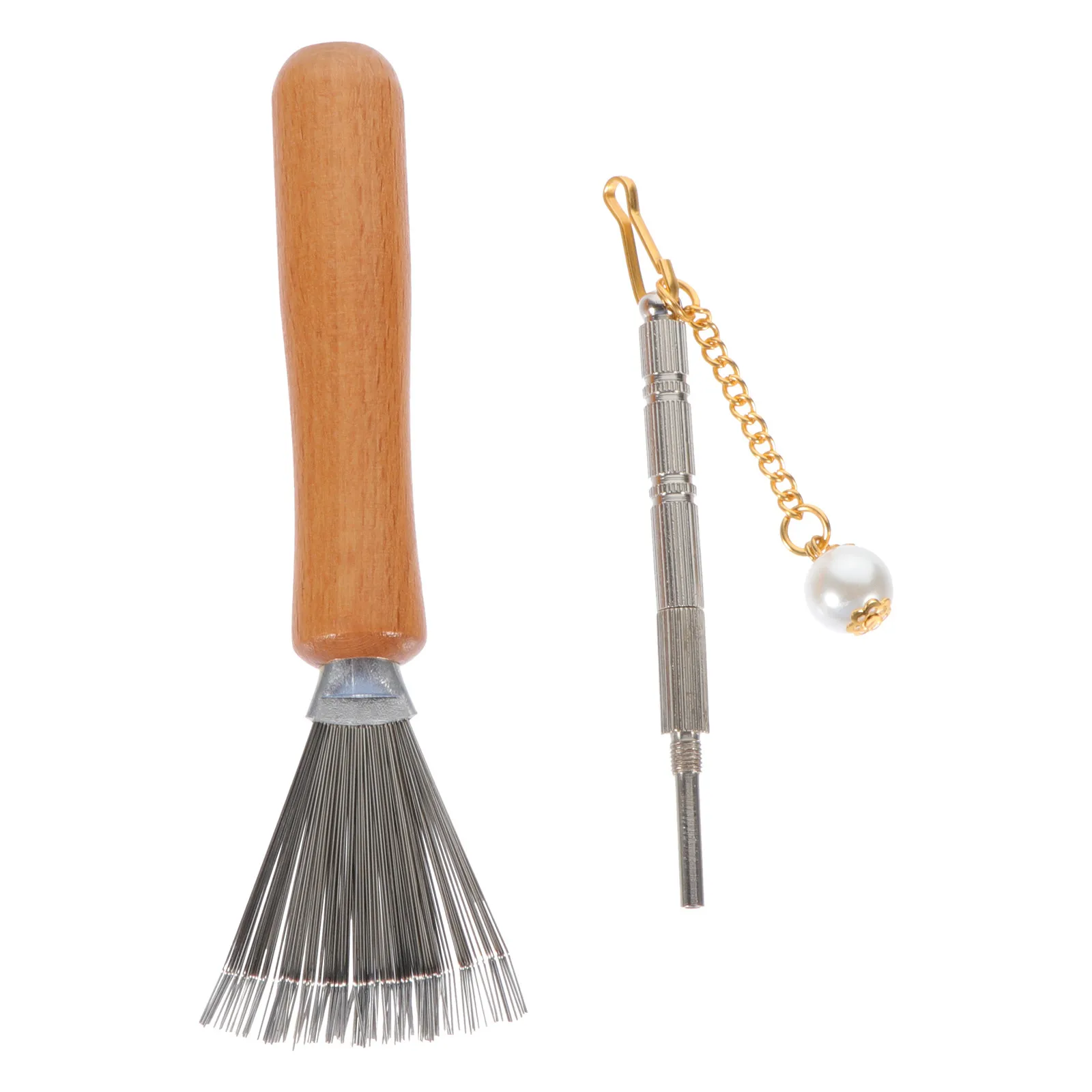 1Set Japanese Ikebana Stainless Steel Kenzan Pin Cleaning Rake Flower Arrangement Tool Set Plants Corrector Flower Rectifier
