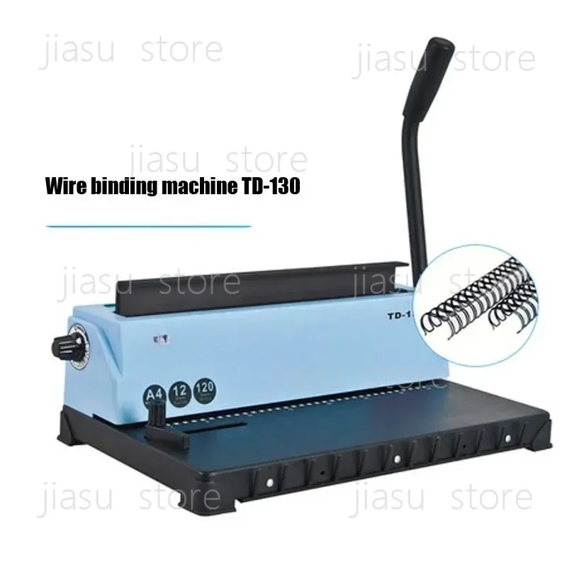 1PC 34 Square Hole Wire Binding Machine Manual Wire Binding Machine TD-130 Small Machine Large Capacity Book Wire Binder Tools.