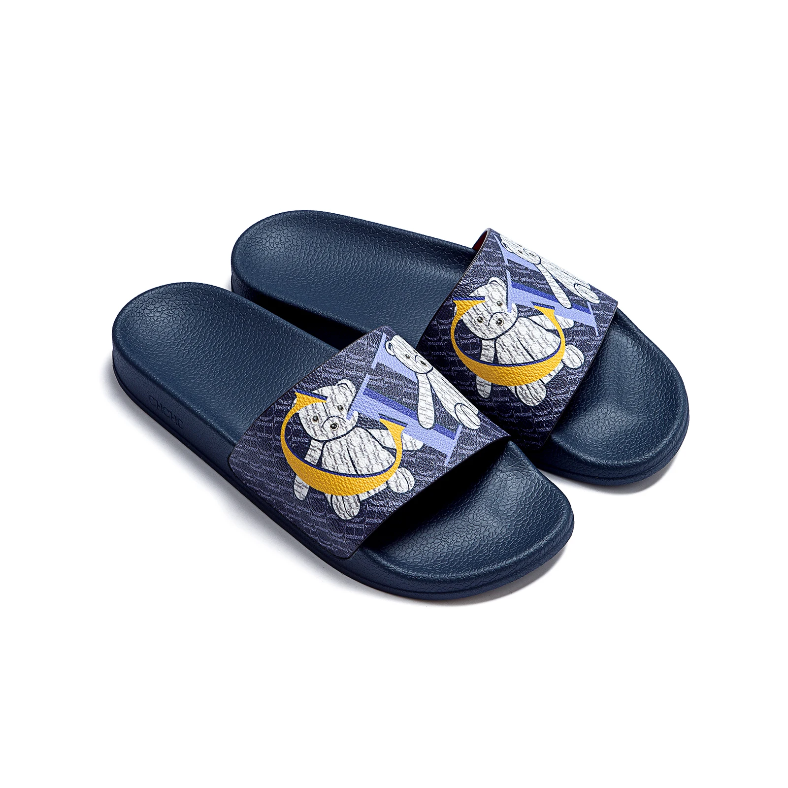 Fashionable Classic Simplicity Women's New 2024 Slippers PVC Material Letter Printing Outdoor Casual Flat Bottom Slippers