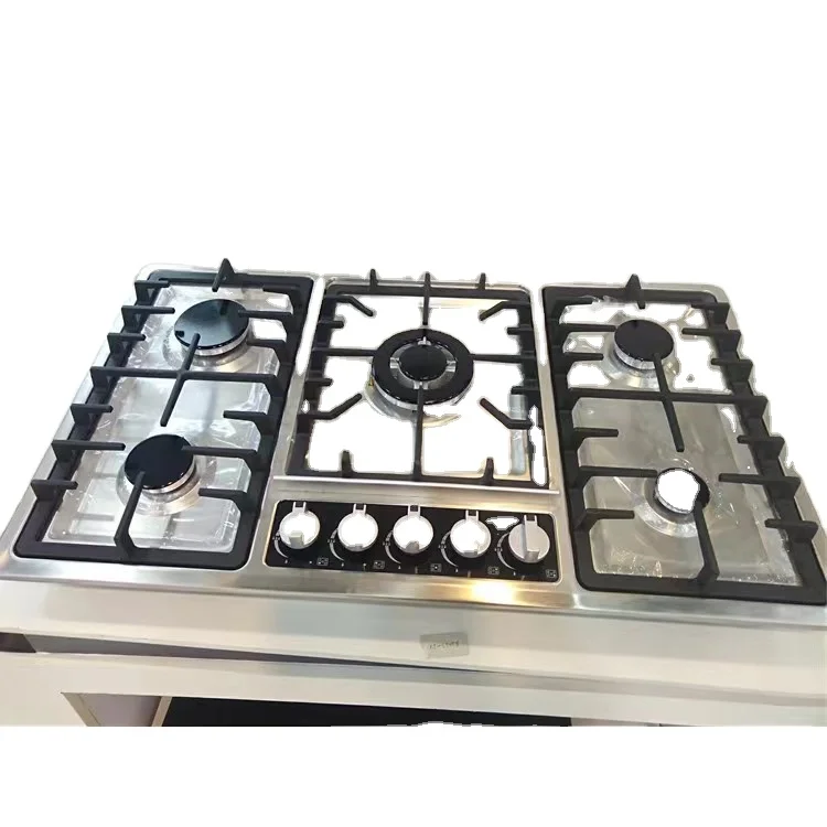 Kitchen appliance tempered glass built in gas stove price with 5 burner