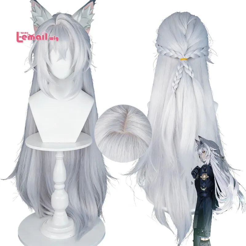 

Парик L-email для косплея Severian Lowell из Zenless Zone Zero, 95 см, серебристо-белый, термостойкий, матовый, из шелкового волокна, для Хэллоуина и Рождества