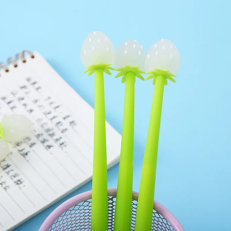 

48 шт., креативная ручка-роллер с клубникой, меняющая цвет, маленькая ручка на водной основе для свежего фруктового пирога