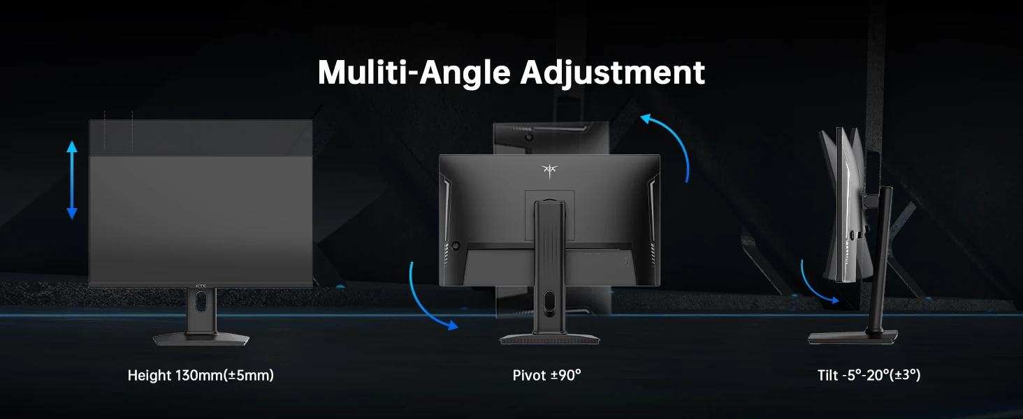 KTC 24-Zoll-Gaming-Monitor 180 Hz – 2K 1440P Computermonitore, schneller IPS-Monitor mit HDR 400, adaptiver Synchronisierung, bis zu 185 Hz H24T7 – Detail 10