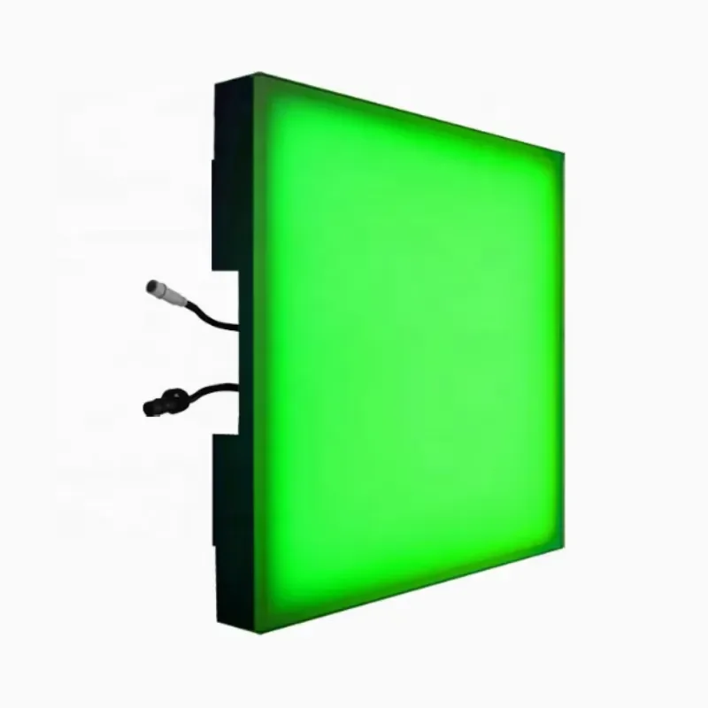 Indoor Metal Eliminate Small Square LED Floor Tile Light with Interactive Sensor Footsteps Music Grid-Factory Direct Sale
